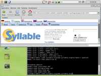 Syllable Desktop showing its own website locally